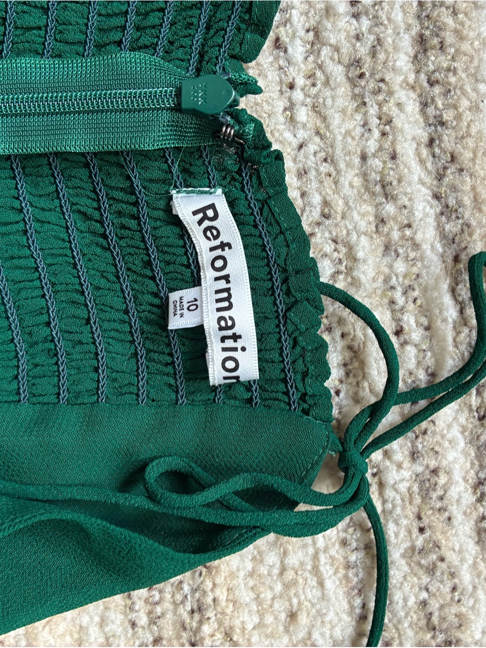 Juliette Emerald Green Spaghetti Strap Midi Dress - Picture 6 of 7